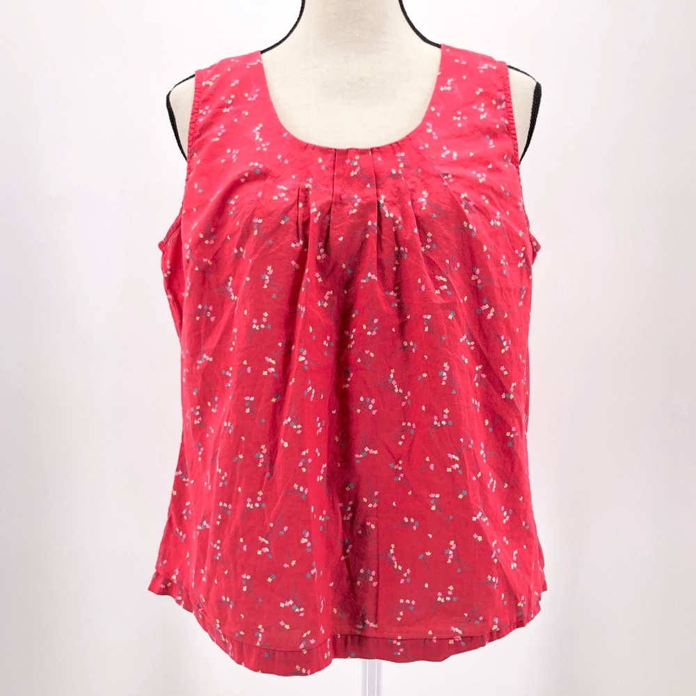 Boden Pink Floral Tank Top Size 12